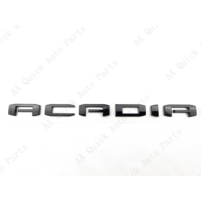 GMC 1PC Gloss Black Door Rear Tailgate Acadia Letter Emblem