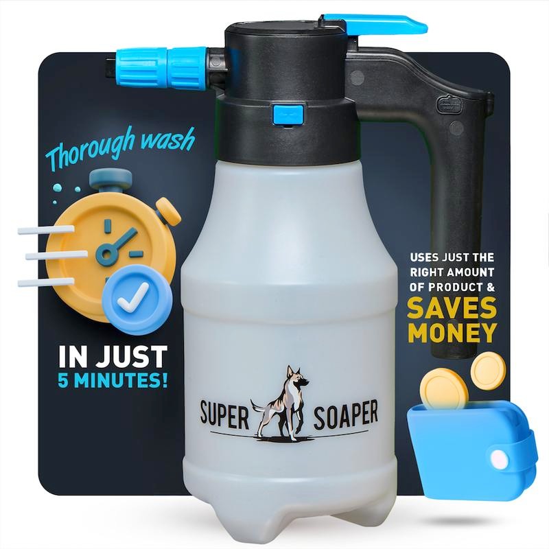 Super Soaper Electric Dog Washing Kit with Pump Sprayer and