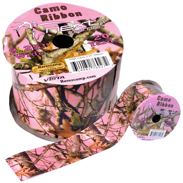 Military Hunting High Definition Pink Camo Poly Ribbon (2.25" x 20 yd. Roll) Next Camo Party Collection by Havercamp
