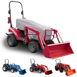 600D Tractor Cover Compatible with Kubota,John Deere,Mahindra, Bobcat,Waterproof Compact Utility Tractors Cover Replace for Tractors LP95637 (Grey Medium)