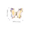 Healeved 120pcs Butterfly Nail Charms Zircon Nail Art Ornaments for