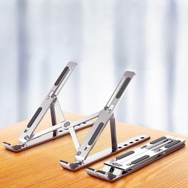 Ciel Moon Laptop Stand, Tabletop, Aluminum Alloy, Maximum Capacity 33.1 lbs (15 kg), Computer Stand, Ergonomic, 7 Levels of Height & Angle Adjustment, Posture, Stability, Convenient to Carry, PC