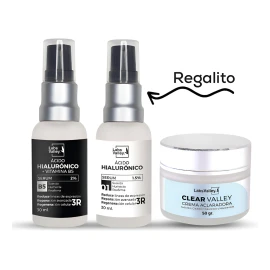 Kit Crema Aclaradora Anti Manchas Y Ácido Hialurónico Al 2% Todo Tipo De Piel Día/noche