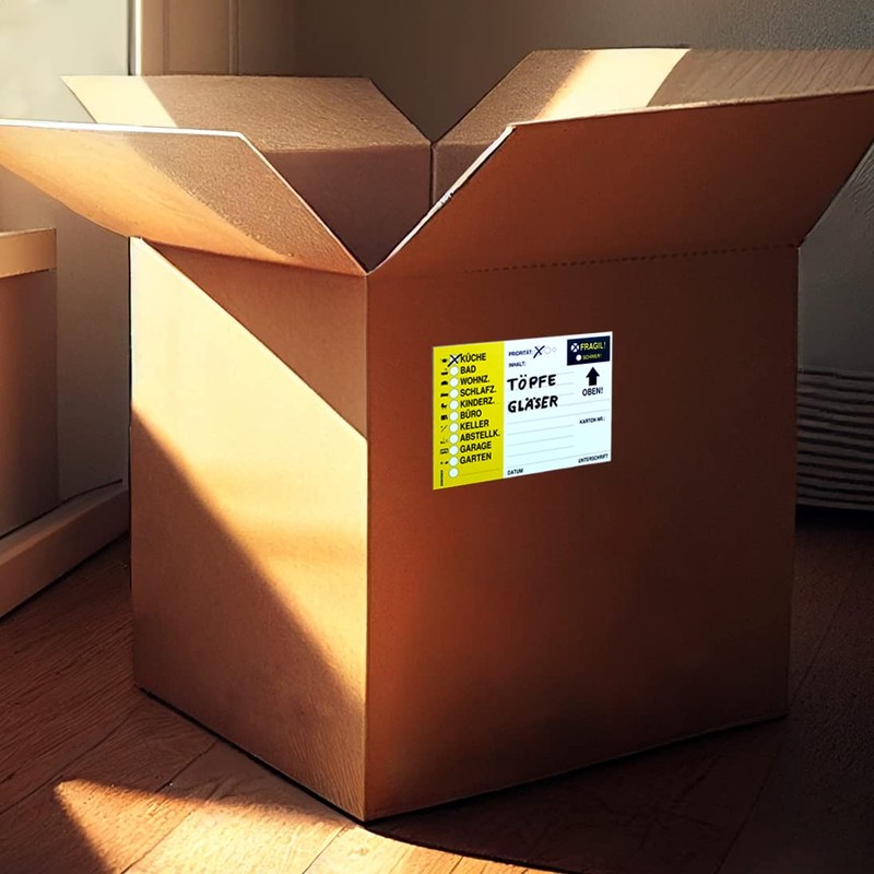 Professional Moving Labels – Large Vinyl Stickers for Labelling Moving
