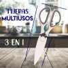 J.H. Company Tijeras De Cocina Multifuncion Con Funda Corta Hueso