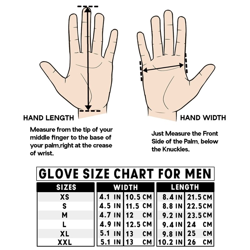 URBAN BUCK Mens Real Leather Motorcycle Ridding Warm Touchscreen Button