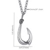 vicima Stainless Steel Fish Hook Necklace for Men, Maui Hook