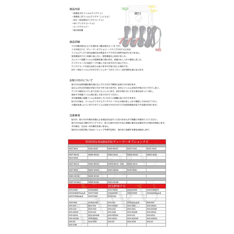 [Pochitto Net] GPS, Integrated Film Antenna & Cord Navigation, 4