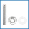 A ABSOPRO 10pcs Stainless Steel Exhaust Manifold Bolt Stud Hardware