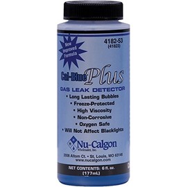 Nu-Calgon 4182-53 Cal-Blue Plus Gas Leak Detector, 6 Ounce Bottle with Dauber