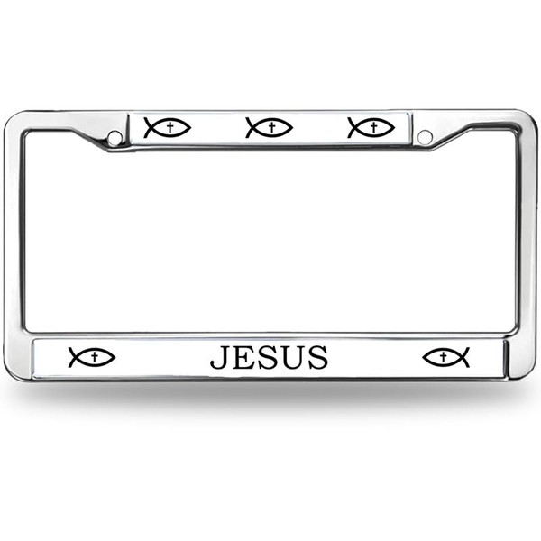 Jesus Fish Faith License Plate Frame Christian Faith Gift License