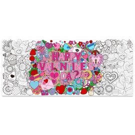 BZaber Jumbo Valentine Mandala Coloring Poster