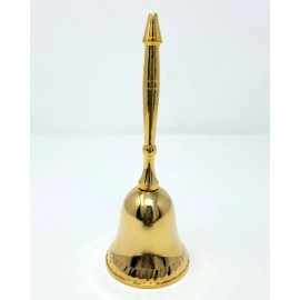 Solid Brass Hand Bell Design 6 1/2" Home Altar Yoga Meditation Altar Temple