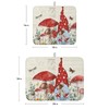 LIFEMUSION Mushroom Dish Drying Mat for Kitchen Counter, Red Gnomes