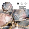 Riyidecor Marble Abstract Shower Curtain for Bathroom Decor 60Wx72H Navy