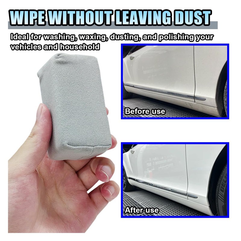 Suede Microfiber Applicator Pad, Ceramic Coating Sponge Pad, Multi-Purpose Car