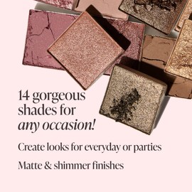 Mally Beauty Best Dressed Lids Eyeshadow Palette - Neutrals & Bolds - 14 Matte & Shimmer Eyeshadows