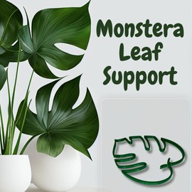 Chatelet Monstera Leaf Plant Support | Unique & Aesthetic Monstera Plant Support | Keeps Plants Tame & Growing Vertical | Made in USA Small & Large Supports (Combo, Green)