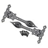 Black Cast Iron Spear Hinges Leaf Design Pair - 6