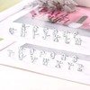 FOCALOOK Women's Earrings 925 Sterling Silver Initial Letter E Small