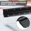 2Pcs Architectural Scale Ruler, Black Aluminum Triangular Scale Ruler 30cm,