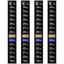 Flintronic Aquarium Thermometer Gauge Sticker, Pack of 4 Aquarium Thermometer Strip, Aquarium Thermometer Sticker, Temperature Sticker, for Home Fish Tank and Aquarium