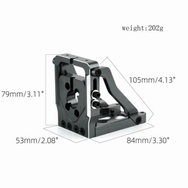 RC Front and Rear Motor Mounts 7760 Fit for TRAXXAS 1/5 X-Maxx 6S, X-Maxx 8S, 1/6 XRT 8S Monster Truck Aluminum Alloy Motor Mounts Upgrades Part, RC Car Quick Release Replacement (Black)