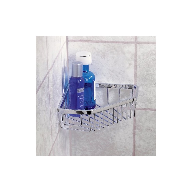 Gatco 1499 8-1/2-Inch Shower or Tub Corner Basket, Chrome