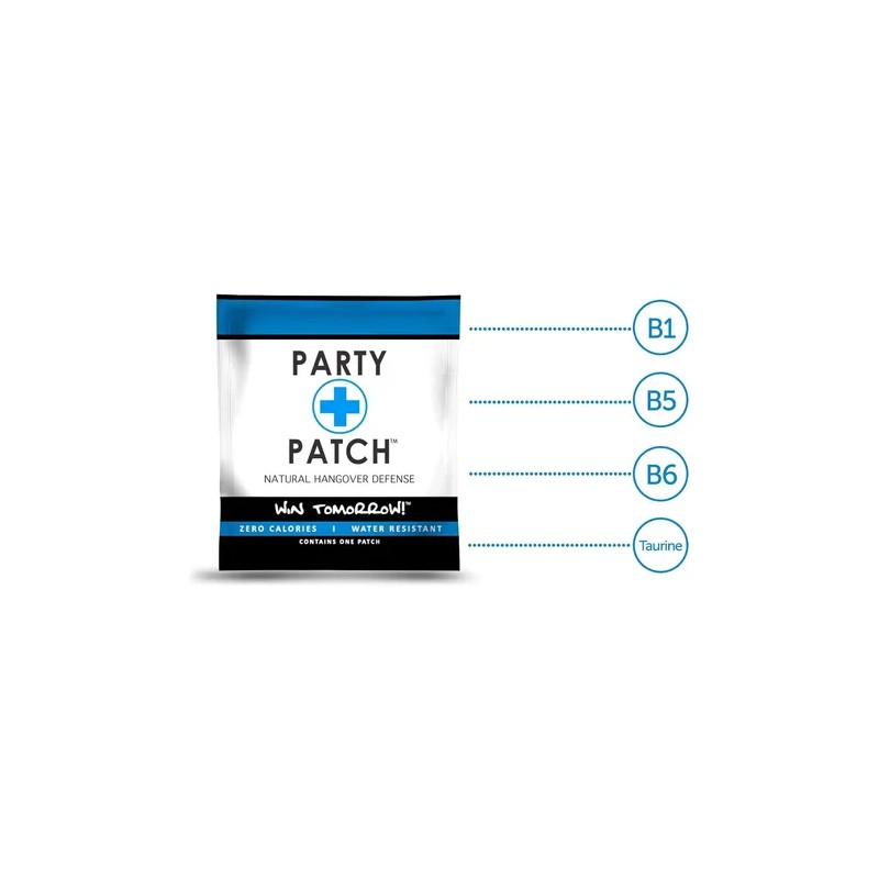 Party Patch Parche Vitaminas B1 Energia Resaca 30 Pack Cruda