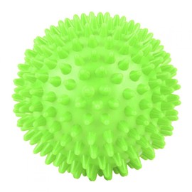 Fitness Massage Ball Spiky Ball Plastic Comfortable Non to Slip for Office for Workout(Green, Large 9cm)