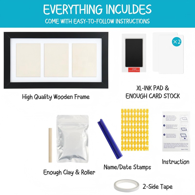 Seencool Paw Print Frame Kit, Dog Paw Print Kit with