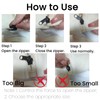 6PCS Zipper Repair Kit, Zip Puller Replacement Set, 3 Sizes