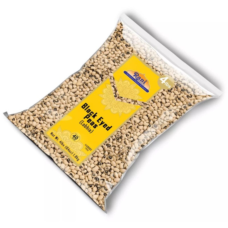 Rani Black Eyed Peas, Dried Cowpeas (Lobhia) 64oz (4lbs) 1.81kg