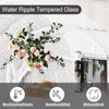 aboxoo White Nesting Glass Table Set of 2, Small Glass