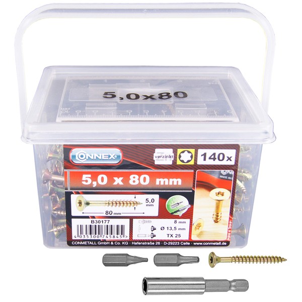 Connex Universal Screws in a Practical Set with Screw Bucket