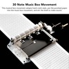 Music Box Movement 30 Note Zinc Alloy 20 Blank Strip