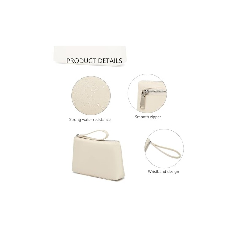 Bolsa de nailon para maquillaje, bolsa impermeable con bolsillo con
