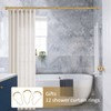 YNL Shower Curtain Rod 34-96 Inches with 12Pcs Shower Curtain