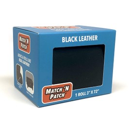 MATCH 'N PATCH Realistic Leather Repair Tape - Durable, Easy-to-Apply, Professional Grade, Versatile Use, Designed in North Carolina for Furniture Restoration, & Home Decor - Black, 3 inch x 72 inch