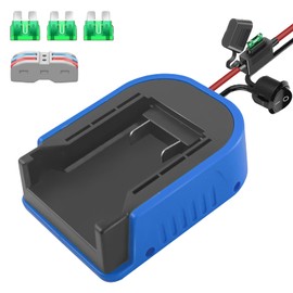 Power Wheel Adapter for Kobalt 24V Battery with Fuse, 14 Gauge Wire Converter for RC Toys, Robotics, DIY Car Appliances - 2 Pack, Blue (Battery Not Included).