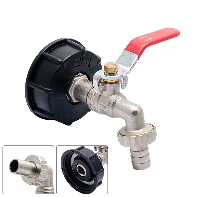 IBC Drain Tank Adapter for Brass Garden Tap with 12.7
