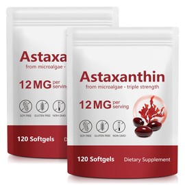 Astaxanthin Supplements, Supports Eye, Joint, Internal Circulation, Skin Health, Astaxanthina Antioxidant Supplements (2Bag240P)