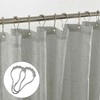 Grey Shower Curtain,Linen Fabric Boho Hotel Style Collection Shower Curtains