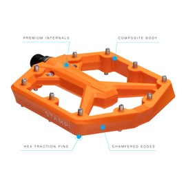 Crankbrothers MTB Pedals Stamp 1 Gen 2 Large Orange