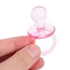 Pink Acrylic Crystal Pacifier Favors - 4 Pieces, 2'' -