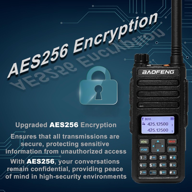 BAOFENG DR-1801 DMR Radio AES256 Digital/Analog Two Way Radio Long