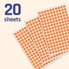 3000 Pack, 0.375" Round Dot Stickers Circle Labels - Orange