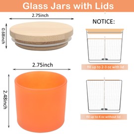 MILIVIXAY 20 Pack 4 OZ Fall Candle Jars with Lids and Candle Making Kits - Bulk Small Empty Candle Jars for Making Candles - Spice, Powder Containers.