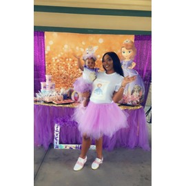 GOOBGS Musever 1950s Vintage Ballet Bubble Skirt Tulle Petticoat Puffy Tutu Lavender Large/X-Large