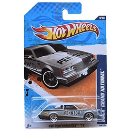 Hot Wheels Auto im Maßstab 1:64, Buick Grand National, silber/schwarz, Junge, Sammlung, Metallguss, Handbuch, 15,2 x 10,2 x 3,6 cm, 1 Bead, männlich, Kinder